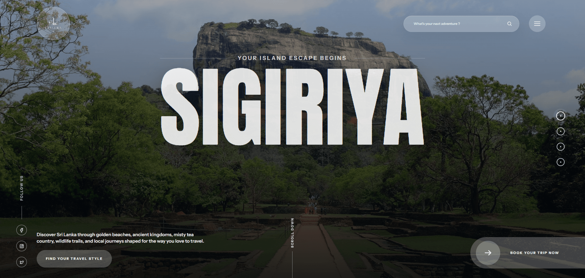 Ceylura Travels website